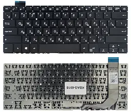 Клавіатура Asus X407M X407MA X407U X407UBR X407UA X407UB X407UF A407 чорна без рамки Прямий Enter PWR Original PRC (90NB0HP1-R31RU0)