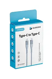 Кабель BRAID2 Type-C - Type-C 60w 1.2m (GB-CC13WH) Білий - мініатюра 4