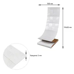 Самоклеюча 3D панель Sticker Wall у рулоні 700х19600х2мм Фігури R114-3-20 SW-00000872 - мініатюра 4