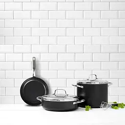 Каструля з кришкою KitchenAid Aluline CC001258-001 24 см 8 л чорна - мініатюра 7