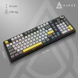 Клавіатура бездротова Ajazz AK980 V2 Maillard Switch Black (AK980-V2-M-BGY) - мініатюра 13
