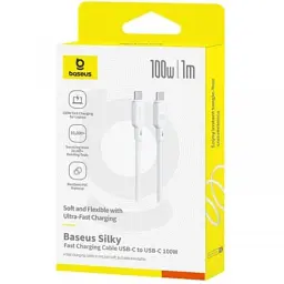 Кабель Baseus Silky Series Cable Type-C to Type-C 100W 1m P10377704213-00 White - мініатюра 4