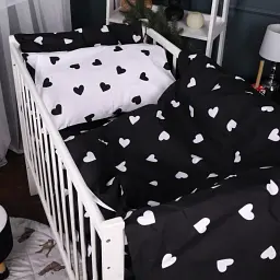 Комплект постільної білизни MirSon Kids Time 17-0669 Black and White Love 110 x 140 см (2200010180862) - мініатюра 5