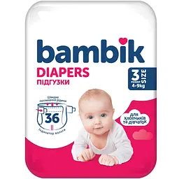 Подгузники Bambik Medium Midi (4-9 кг) 36 шт.