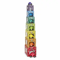 Набір блоків-кубів Melissa&Doug Автомобілі і гаражі (MD12435) - мініатюра 3