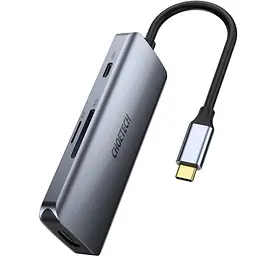 Док-станція USB3.1 Type-C -->HDMI 30Hz/3хUSB 3.0/USB-C/ PD100W/SD/TF 7 in 1Choetech - мініатюра 2