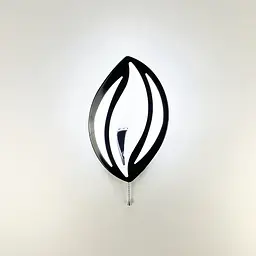 Бра LED у формі пелюстки чорного кольору Line F 2325/1 BK - мініатюра 3