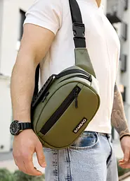 Сумка через плече бананка Sambag Flex хакі 30 × 17 × 10 см (85351019m) - мініатюра 6