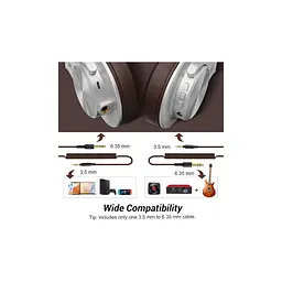 Навушники OneOdio Fusion A70 Bluetooth+3,5мм/6,35мм Silver/Brown (A70 Silver Brown) - мініатюра 4