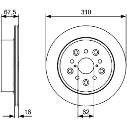 Гальмівний диск Bosch 0 986 479 R25 - мініатюра 3