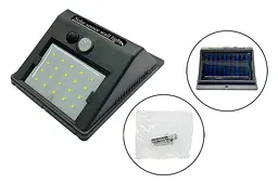 Вуличний настінний світильник 30 LED квадратний на сонячній батареї - мініатюра 2