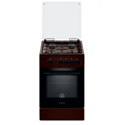 Плита газова Grunhelm G4FG5612BRB Коричнево-чорна