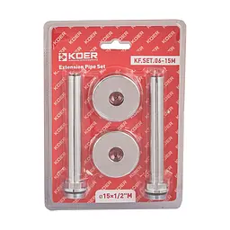 Комплект подовжувачів Koer Kf.SET.06-15M d15x1/2M хромований KR5847 - мініатюра 4