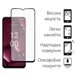 Стекло защитное Dengos Full Glue Nokia G42 5G (black) (TGFG-355) - миниатюра 2