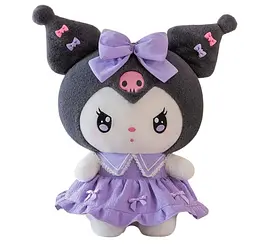 М'яка аніме іграшка плюшева куромі у фіолетовому платті 30 см Hello Kitty det0018872
