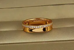Обручка Xuping Jewelry американка з каменями по колу 5 мм р16 золотиста - мініатюра 2