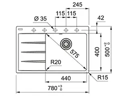 Кухонна мийка Franke Centro CNG 611-78 TL (114.0630.467) - мініатюра 2