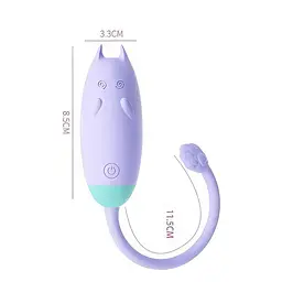 Кліторальний вібратор We Love QiQi у формі кішечки 10 режимів USB силіконовий Фіолетовий - мініатюра 2