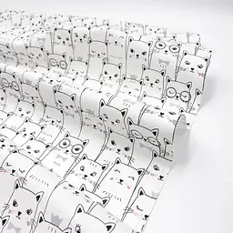 Пелюшка багаторазова Cosas непромокаюча Cats White 70х120 см, біла - мініатюра 5