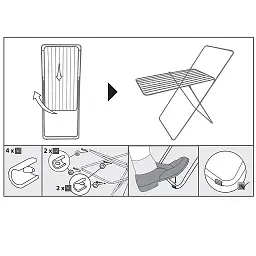 Сушарка для білизни підлогова Casa Si City Plus Black 10 м (CS92287C03E) - мініатюра 4