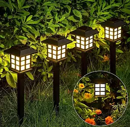 Вуличні садові сонячні світильники Solar Garden Lights X17 4 шт. на сонячних батареях підсвічування газону - мініатюра 2