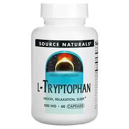 Амінокислота Source Naturals L-Tryptophan 500 mg, 60 капсул