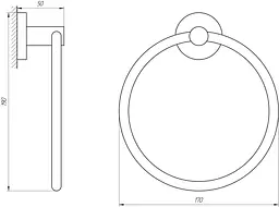 Тримач для рушника Perfect Sanitary Appliances SP 8113 Хром - мініатюра 2