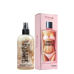 Олія для тіла сонцезахисна SPF15 Top Beauty Coconut Oil з шиммером, 200 мл