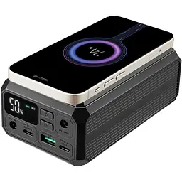 УМБ Sandberg 27000mAh Laptop DC12–24v 84W,100W PD, QC3.0, USB-A, 2xDC, 2xUSB-C, QI-10W, PowerThru - мініатюра 5
