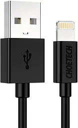Кабель USB AM-Lightning M, 1.2м, MFi 2.4A, черный Choetech