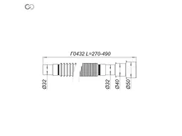 Гофросифон SOLOPLAST гнучкий складаний Ø32х32/40/50 Г0432 - мініатюра 2