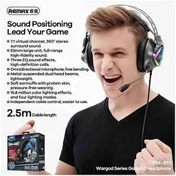 Навушники Remax LED Wargod Series Gaming Headphone RM-810 USB 7.1 - мініатюра 2