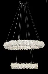 Двоярусна підвісна кришталева люстра L33038/600+400/2 LED (CH) - хром, 182 Вт, діаметр 60 см, від 16 до 25 м2 - мініатюра 5