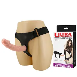 Страпон Ultra Passionate Harness тілесний 19.8 см