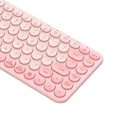 Клавіатура Baseus K01A Wireless Tri-Mode Keyboard 2.4G + BT1 + BT2 бездротова рожева - мініатюра 4