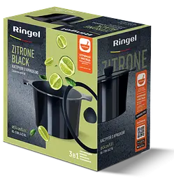 Каструля RINGEL Zitrone Black (5.8 л) 24 см (6471576) - мініатюра 6