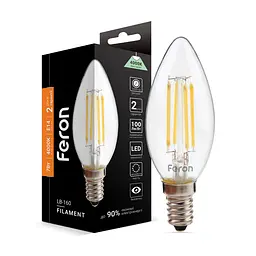 Світлодіодна лампа Feron Filament LB-160 7 Вт E14 4000K