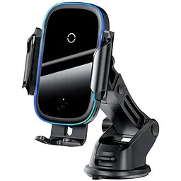Автомобільний тримач холдер із БЗУ Baseus Wireless Charger Light Electric Car Mount WXHW03-01 Black