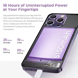 Смартфон Oukitel P1 6.7" HD /8GB/256GB/ G99 /5150mAh/ 50+32Мп / Purple - мініатюра 4