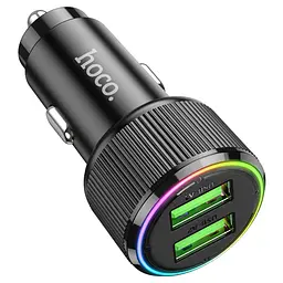 АЗП Hoco NZ14 Guerrero QC3.0 18W total 38W (2USB-A) Black - мініатюра 4