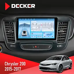 Штатна магнітола Chrysler 200 2015-2017 Decker D9-010 6x128, DSP, 4G, 2K Decker (НФ-00009728)