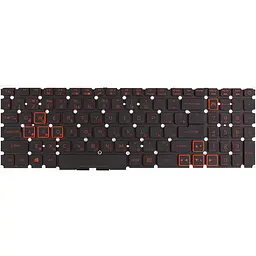 Клавіатура для ноутбука Acer Nitro 5 AN515-56 чорна, без фрейму, підсвітка (KB315024)