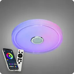 Люстра світлодіодна 517 Dlight RGB з пультом і колонкою 80Вт Білий (02165) - мініатюра 3