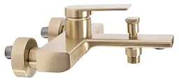 Змішувач для ванни Rea Verso настінний з виливом brushed gold REA-B6565, Золотий - мініатюра 6