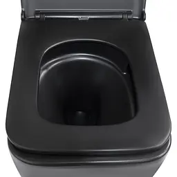 Унітаз підвісний Qtap Gemini безободковий з сидінням Soft-close QT2533076EUQMB, Чорний матовий - мініатюра 7