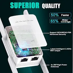 Wi-Fi репітер 300 Mbps з LAN-портом для посилення сигналу - мініатюра 5