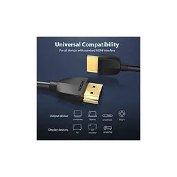 Кабель мультимедійний HDMI M to HDMI M 2.0m V2.0 4K60Hz PVC Vention (AAIBH) - мініатюра 4