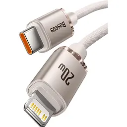 Кабель Baseus Lightning Crystal Shine Series Fast Charging Data Cable Type-C to Lightning 20W 1.2m Pink (CAJY001304) - мініатюра 5