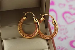 Сережки Xuping Jewelry циганочка 2.8 см золотисті