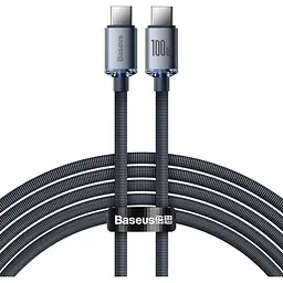 Кабель Baseus Crystal Shine Series USB-C to USB-C 100W 1.2m Black (CAJY000601) [141252]